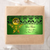 HYPER BUTTERFLY MONOGRAM green damask topaz Etiket (Insitu)
