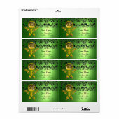 HYPER BUTTERFLY MONOGRAM green damask topaz Etiket (Full Sheet)