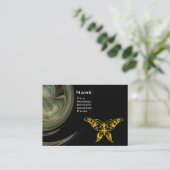 HYPER BUTTERFLY - oranje grijs wit zwart geel Visitekaartje (Staand voorkant)