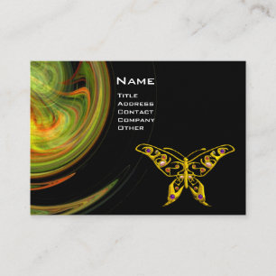 HYPER BUTTERFLY - oranje groen zwart geel Visitekaartje