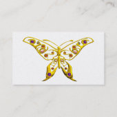 HYPER BUTTERFLY, parelpapier, wit Visitekaartje (Achterkant)