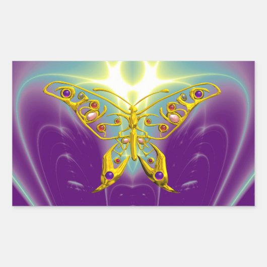 HYPER BUTTERFLY RECHTHOEKIGE STICKER (Voorkant)