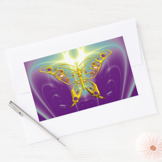 HYPER BUTTERFLY RECHTHOEKIGE STICKER (Envelop)