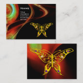 HYPER BUTTERFLY - rood blauw zwart geel Visitekaartje (Voorkant / Achterkant)