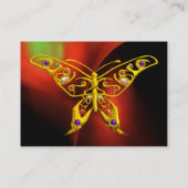 HYPER BUTTERFLY - rood blauw zwart geel Visitekaartje (Achterkant)