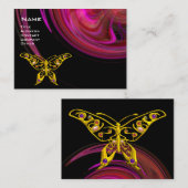 HYPER BUTTERFLY - rood roze violet geel Visitekaartje (Voorkant / Achterkant)