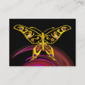 HYPER BUTTERFLY - rood roze violet geel Visitekaartje (Achterkant)