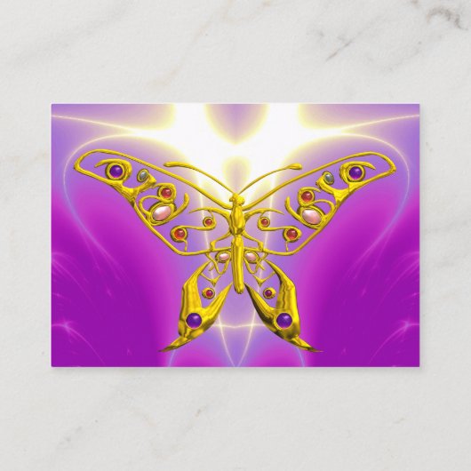 HYPER BUTTERFLY Roze, Paars, Violet Light Wave Visitekaartje (Achterkant)