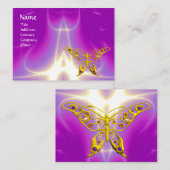 HYPER BUTTERFLY Roze, Paars, Violet Light Wave Visitekaartje (Voorkant / Achterkant)