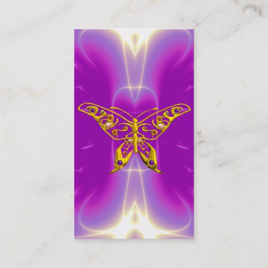 HYPER BUTTERFLY Roze, Paars, Violet Light Wave Visitekaartje (Achterkant)