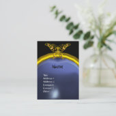 HYPER BUTTERFLY TOPAZ MONOGRAM blauw geel Visitekaartje (Staand voorkant)