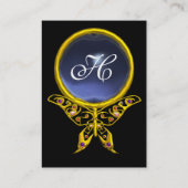 HYPER BUTTERFLY TOPAZ MONOGRAM blauw geel Visitekaartje (Achterkant)