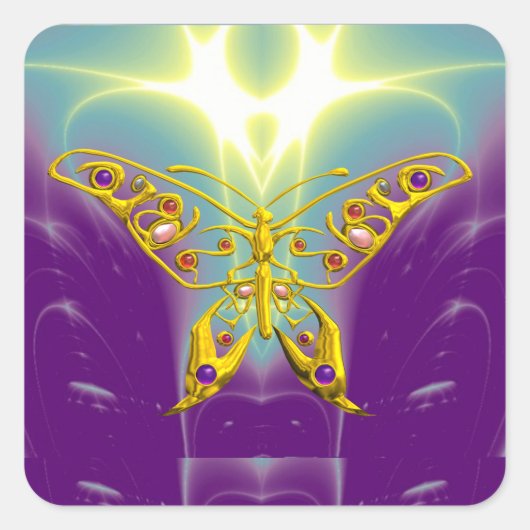 HYPER BUTTERFLY VIERKANTE STICKER (Voorkant)