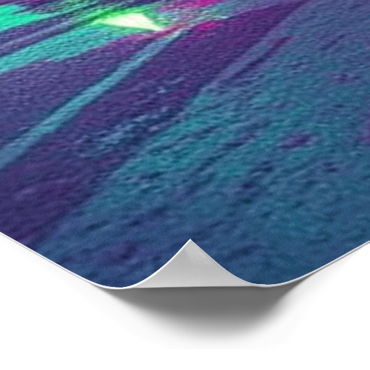 Hyper Car in Neon en Smoke Wall Art Poster (Hoek)