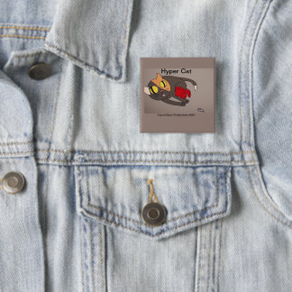 Hyper Cat Button OFFICIËLE Merch