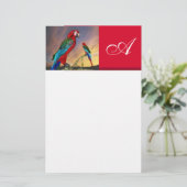 HYPER DELEN/RODE ARA MONOGRAM, wit Briefpapier (Staand voorkant)