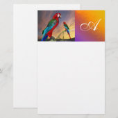 HYPER DELEN/RODE ARA MONOGRAM, wit Briefpapier (Voorkant / Achterkant)