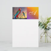 HYPER DELEN/RODE ARA MONOGRAM, wit Briefpapier (Staand voorkant)