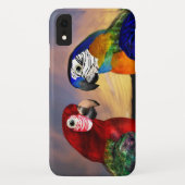 HYPER DELEN/RODE EN BLAUWE ARA Case-Mate iPhone CASE (Achterkant)