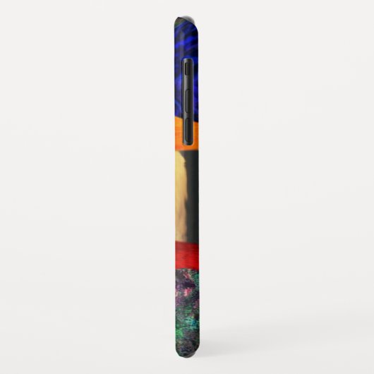 HYPER DELEN/RODE EN BLAUWE ARA Case-Mate iPhone CASE (Achterkant/links)