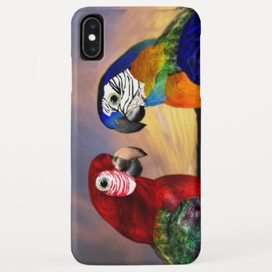 HYPER DELEN/RODE EN BLAUWE ARA Case-Mate iPhone CASE (Achterkant)