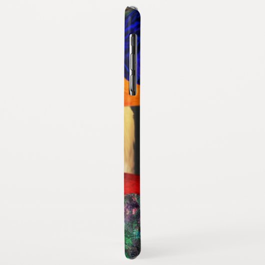 HYPER DELEN/RODE EN BLAUWE ARA Case-Mate iPhone CASE (Achterkant/links)