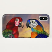 HYPER DELEN/RODE EN BLAUWE ARA Case-Mate iPhone CASE (Achterkant (horizontaal))