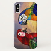 HYPER DELEN/RODE EN BLAUWE ARA Case-Mate iPhone CASE (Achterkant)