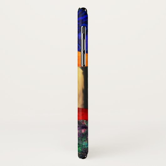 HYPER DELEN/RODE EN BLAUWE ARA Case-Mate iPhone CASE (Achterkant/links)