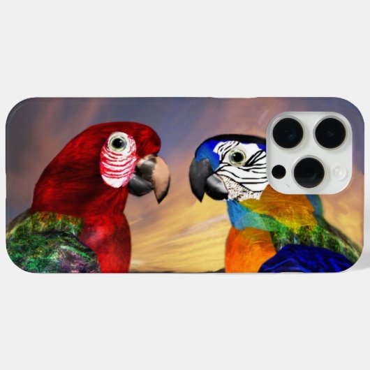 HYPER DELEN/RODE EN BLAUWE ARA Case-Mate iPhone CASE (Achterkant (horizontaal))