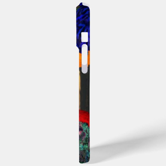 HYPER DELEN/RODE EN BLAUWE ARA Case-Mate iPhone CASE (Achterkant / Links)