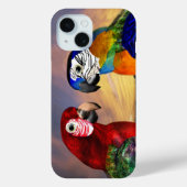 HYPER DELEN/RODE EN BLAUWE ARA Case-Mate iPhone CASE (Achterkant)