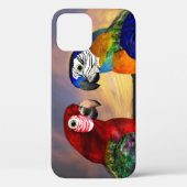 HYPER DELEN/RODE EN BLAUWE ARA Case-Mate iPhone CASE (Achterkant)