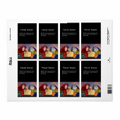 HYPER DELEN / RODE EN BLAUWE ARA ETIKET (Full Sheet)