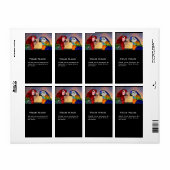 HYPER DELEN / RODE EN BLAUWE ARA ETIKET (Full Sheet)