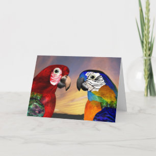 HYPER DELEN / RODE EN BLAUWE ARA KAART