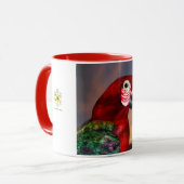 HYPER DELEN / RODE EN BLAUWE ARA MOK (Voorkant links)