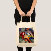 HYPER DELEN/RODE EN BLAUWE ARA TOTE BAG (Voorkant (product))