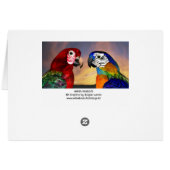 HYPER DELEN / RODE EN BLAUWE ARA Valentijnsdag (Achterkant Horizontaal)