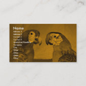 HYPER DELEN / RODE EN BLAUWE ARA VISITEKAARTJE (Voorkant)