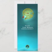 HYPER DOOLHOF , aquamarijn helder geel blauw Kaart (Achterkant)