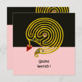 HYPER DOOLHOF , zwart en roze Kaart (Voorkant / Achterkant)