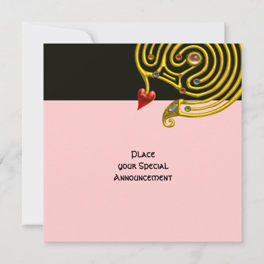 HYPER DOOLHOF, zwart en roze Kaart (Achterkant)