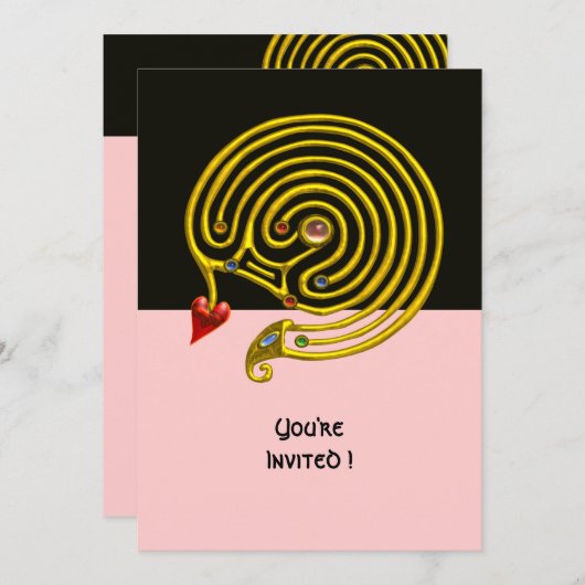 HYPER DOOLHOF , zwart en roze Kaart (Voorkant / Achterkant)