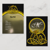 HYPER DRAGON AGATE MONOGRAM grijs zwart geel Visitekaartje (Voorkant / Achterkant)