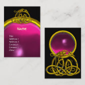 HYPER DRAGON AMETHYST, helder paars roze geel Visitekaartje (Voorkant / Achterkant)