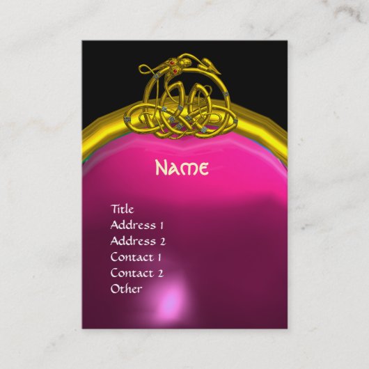 HYPER DRAGON AMETHYST, helder paars roze Visitekaartje (Voorkant)