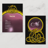 HYPER DRAGON AMETHYST MONOGRAM paars roze geel Visitekaartje (Voorkant / Achterkant)