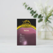 HYPER DRAGON AMETHYST MONOGRAM paars roze geel Visitekaartje (Staand voorkant)