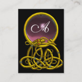 HYPER DRAGON AMETHYST MONOGRAM paars roze geel Visitekaartje (Achterkant)